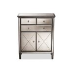pierce modern and contemporary hollywood glamour style door mirrored accent table drawer cabinet kids corner desk silver trunk coffee storage furniture for small spaces bedroom 150x150