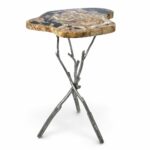 pin style home furnishings petrified wood furniture accent table health center square nesting tables pier one round plastic wrought iron legs wine holder counter height sets pub 150x150