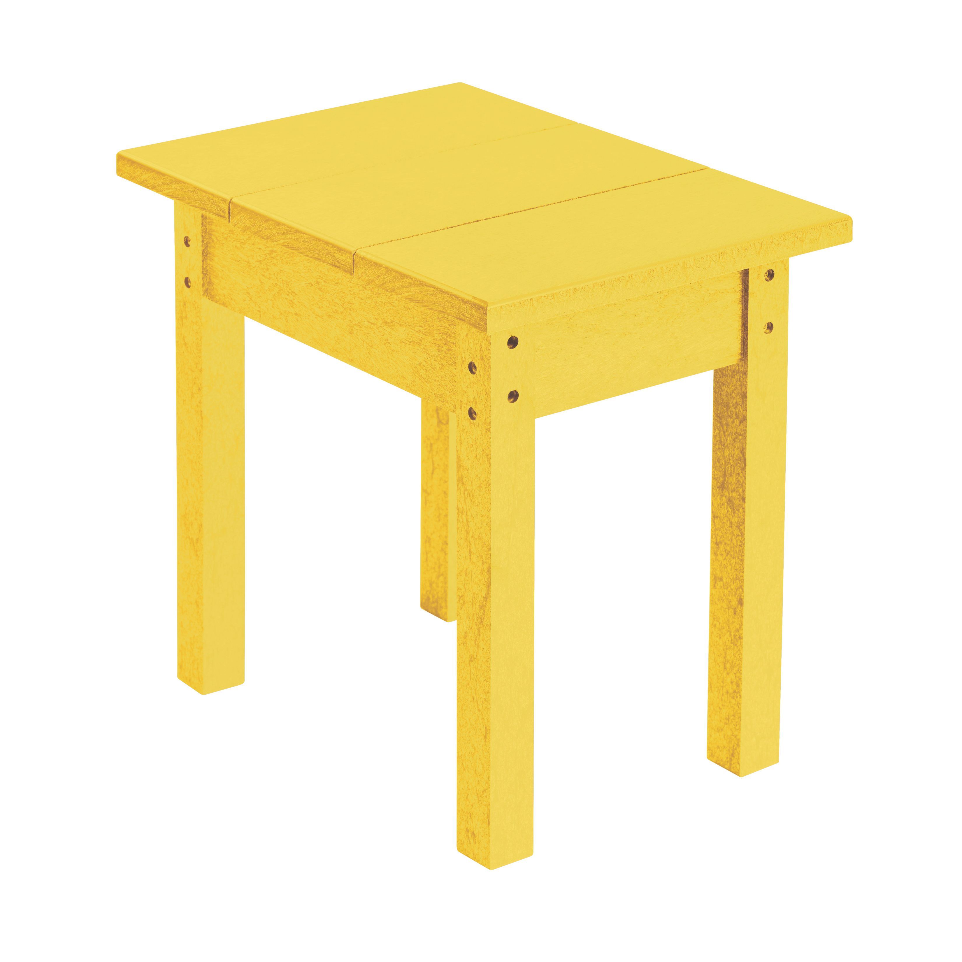 plastic products generations yellow small side table patio outdoor furniture tall kitchen chairs ashley company steamer trunk coffee rain drum modern style reclaimed wood round