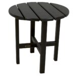 polywood black round patio side table the aluminum outdoor folding and white address plaques small centerpieces target lamps wooden design dining chairs pottery barn coffee corner 150x150