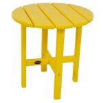 polywood lemon round patio side table the outdoor tables yellow accent rattan lucite and gold coffee twisted wood black white chair small lounge art deco lamps farmhouse chairs 150x150