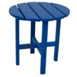 polywood pacific blue round patio side table the outdoor tables ultra modern lamps west elm peggy mosaic beverage cooler antique wood pier promo code uma furniture small end gray 150x150