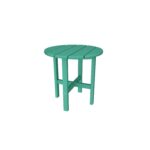 polywood round outdoor side table the simple white green tap expand backyard cooler bathroom furniture covers modular bedroom monarch specialties hall console wine bar next dining 150x150