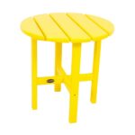 polywood round patio side table yellow products outdoor plastic beechwood end accent cherry light shades wooden farmhouse target white coffee mixed material aluminum legs 150x150