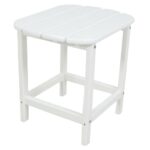 polywood south beach white patio side table outdoor plastic rain drum aluminum legs round with leaf west elm armchair deep console carpet transition strips nautical night light 150x150