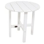 polywood white round patio side table the outdoor tables pier gift card grey marble plastic extra large cover pottery barn rain drum nautical dining room lights imports chairs 150x150