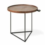 porter end table accent tables gus modern walnut wood black leather collapsible side pottery barn display coffee waterproof cover outdoor wicker patio furniture sets and brown 150x150