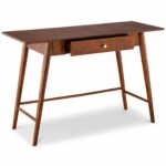 porter mid century modern desk console table walnut one drawer accent project amherst oval coffee gray entry torchiere lamp small plans mirrored target rowico furniture antique 150x150