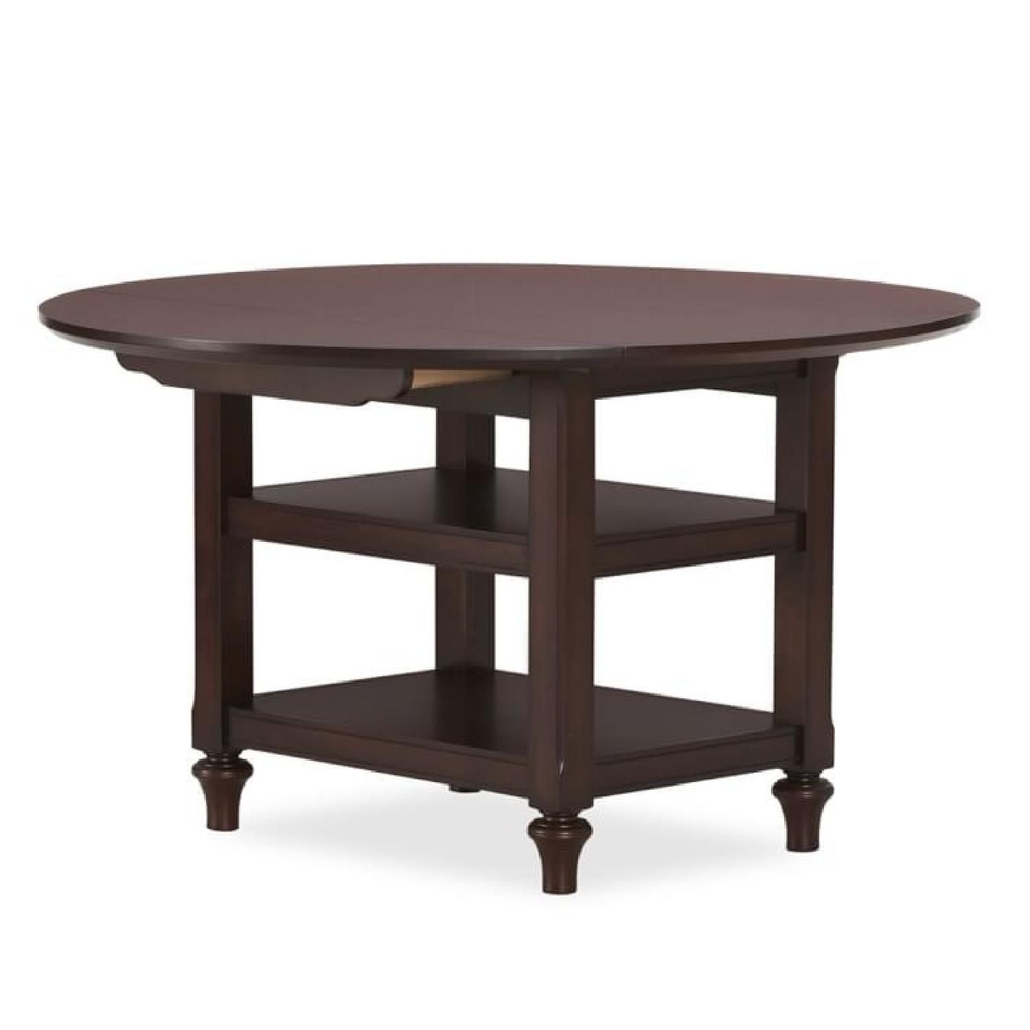 pottery barn shayne round drop leaf kitchen table coffee side accent tables large outdoor pool umbrellas card tablecloth inch wide end patio furniture montreal silver hammered