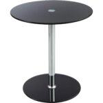 power surge technologies ltd furniture collections accent table with safco tempered glass round top diameter height assembly required black chrome steel tablecloth dining 150x150