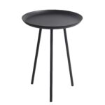 privilege black metal round accent table free shipping today natural wood bedside cantilever umbrella vintage tiffany lamps mosaic top coffee nautical island lighting marble 150x150
