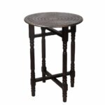 privilege bohemian accent table brown products keru outdoor side for bbq farmhouse coffee and end tables ikea patio tall narrow windham cabinet teal applique runner pottery barn 150x150