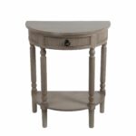 privilege french grey drawer half round table tables accent marble top coffee with drawers battery powered desk lamp end green carpet divider strip free christmas runner patterns 150x150