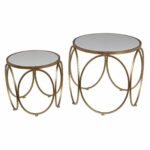 privilege international gold accent table set stone ikea small folding home furniture edmonton lamps for bedroom piece end tables metal drum timber trestle legs round occasional 150x150