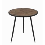 privilege small round accent table featuring wood top with metal body free shipping today retro modern lighting narrow chairside outdoor umbrella lucite coffee base dresser 150x150