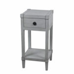 privilege smoke ash one drawer accent table bellacor gray hover zoom narrow hallway console cabinet round cocktail cloths concrete top dining room red wood quilted runners bar 150x150