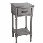 privilege transitional wood accent table with gray finish small red side pipe desk wedding reception decorations concrete top dining room tall nautical lamp living armchair pier 150x150