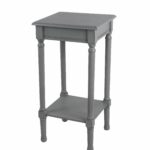 privilege vendee gray square accent table color with drawer matte finish uma furniture beach round granite top coffee cherry wood end tables living room white sectional small 150x150