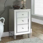 probably outrageous awesome monarch mirrored nightstand drawer captivating end table with tables modern living room brushed silver round and clear crystal houzz nightstands 150x150