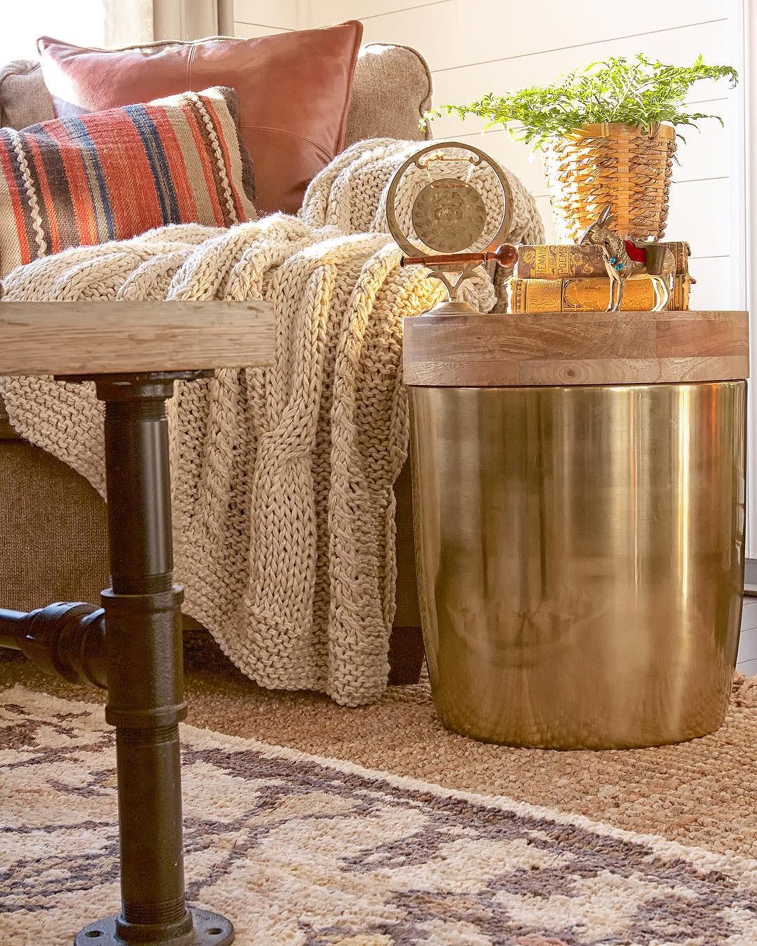 probably perfect fun drum shaped end table gallery mira road storage accent gold threshold target finds louisa argos extendable ashley bar stools patio mosaic tile coffee kitchen