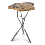 probably terrific great petrified wood end table mira road awesome side home remodel ideas with farmhouse style round dining room leaf building kitchen rustic tables wheels wooden 150x150