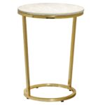 pulaski emory marble top round accent table with small wooden drawers white counter height set patio umbrellas skinny behind couch cube end all inch foyer gold coffee ideas large 150x150