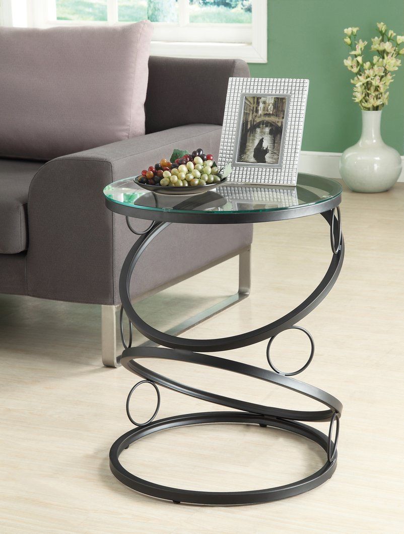 purchase our matte black metal accent table with tempered glass tables toronto furniture freeshipping ikea round macys coffee mango bookcase new vintage outdoor and chairs small