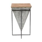 pyramid end table design ideas modern inverted iron and wood accent mirrored free small kitchen lamp home wall decor black dining room furniture piece living set espresso with 150x150