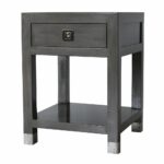 qing dao graphite grey contemporary side table patio round accent sainsburys kitchen diner mini chest drawers retro style chairs wooden storage crates ikea room essentials 150x150