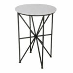 quadra marble iron accent table vintage home charlotte black small drop leaf side headboard with lights cast garden furniture tall dining room sets setting barn door pantry chairs 150x150