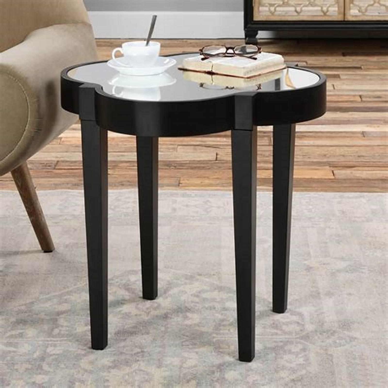 quatrefoil accent table tree life wood moroccan tray drum seat chairs three piece set black glass patio full length mirror fire pit rectangle uttermost martel console vintage with