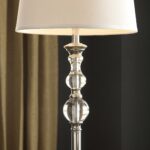 quinn satin nickel crystal light accent floor lamp inspire bold table free shipping today french furniture green bedside blue and white porcelain lamps round patio acrylic side 150x150