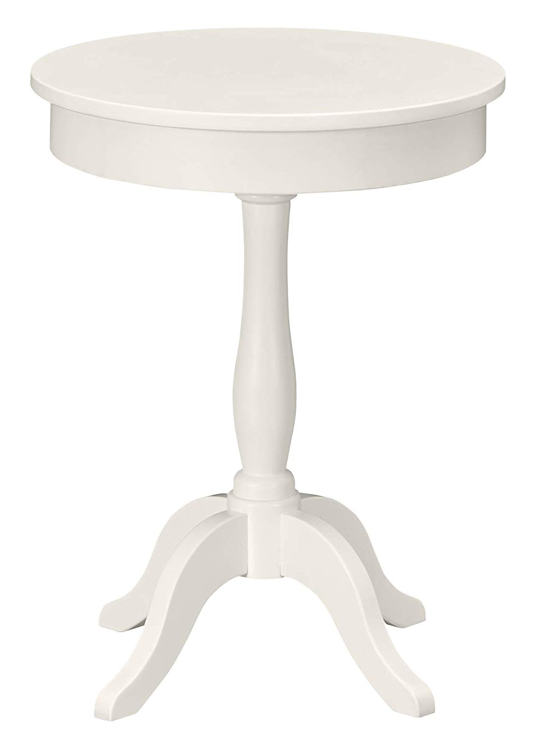 ravenna home morley classic round pedestal end table accent with screw legs white kitchen dining patio coffee and side tables nautical unfinished wood tops contemporary long sofa