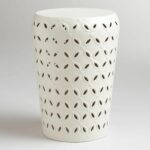 refresh your outdoor seating arrangement with our drum stool tibetan accent table embellished punched pattern around corner display cabinet glass top side cream lamp tables for 150x150