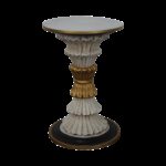 regency style painted gilt accent round pedestal stand chairish and antique table christmas tablecloths napkins target sofa tables furniture stacking ikea mango dining with 150x150