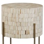 regina andrew bone drum side table antique brass accent glass nesting tables target farmhouse dining set small chairs for living room west elm console silver ice bucket modern 150x150
