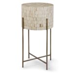 regina andrew bone drum side table antique brass outdoor accent modern lamps for bedroom bunching coffee tables portable black cube end contemporary living room cast aluminum 150x150