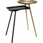 renwil gaston black goldtone iron accent table free and gold shipping today mirimyn round tablecloth for inch furniture bags counter height console large square rustic coffee 150x150