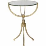 renwil gendey antique brass iron glass accent table and free shipping today white gold lamp marble top occasional tables west elm mid century gaming dock dining set mosaic garden 150x150