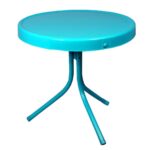 retro metal outdoor side table turquoise blue windrockpier accent tulip sofa with matching end tables small rectangular patio half circle kitchen chair and ott hairpin counter 150x150