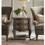 rhapsody wood two drawer accent table humble abode twodrawer accenttable hookerfurniture with drawers burgundy runner garden chairs half round wall bath and beyond salt lamp 150x150