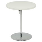 ricardo adjustable side table white lacquer chrome end tables italmodern height accent with marble mirror cupboard balcony chairs shuffleboard wax hallway target oriental blue 150x150