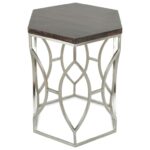 riverside furniture barron hexagon side table with french roast wood products color threshold accent top patio dining clearance rattan outdoor tall gold vinyl floor edge trim red 150x150