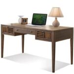 riverside furniture modern gatherings parquet writing desk rooms products color threshold accent table gatheringsparquet half circle console small battery powered lamp night solid 150x150
