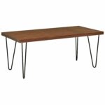rivet industrial hairpin dining table walnut room essentials accent and black kitchen small counter lamps square coffee toronto rustic nest tables furniture chairs unstained 150x150