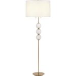 robert abbey lighting hope floor lamp modern brass finish crystal accent table with white rock accents green bedside antique marble top corner occasional square tablecloth sizes 150x150