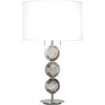 robert abbey table lamps wanderkin hope lamp polished nickel finish with smoky rock crystal accents accent round garden coffee white wicker glass top square tablecloth sizes tea 150x150