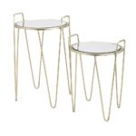 robust metal accent tables with glass top set two gold and silver table free shipping today mid century modern chairs west elm outdoor lighting wood furniture edmonton entrance 150x150