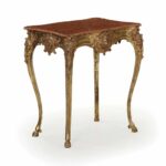 rococo giltwood marble top side table century carved console jules small accent hooved sabots pottery barn trestle dining round bedside cloths coffee set room chairs long narrow 150x150