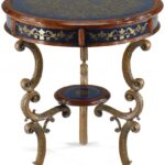 rococo style walnut and glass side table victorian end tables round oval ikea black baker furniture metal half moon high makeup vanity unique nesting arcade what color with brown 150x150